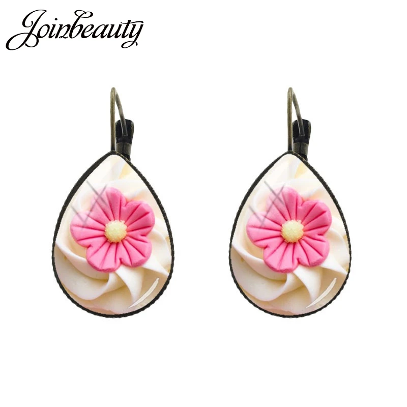 FD108 JOINBEAUTY десерт милый клубничный слой торт узор слеза капля уха клип серьги винтажная Капля воды форма модные ювелирные изделия FD85 - Окраска металла: FD108