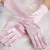 Pink Шикарные женские эластичные Сатиновые перчатки для Хэллоуина, женские элегантные винтажные длинные перчатки для вечеринки, выпускного вечера, черные белые перчатки - Цвет: Pink