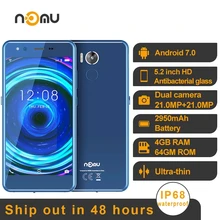 Original Nomu M8 IP68 Wasserdichte smartphone android 7.0 MTK6750T OCTA Core 5,2 zoll 21MP 4gbram 64gb ROM NFC 4G LTE Handy