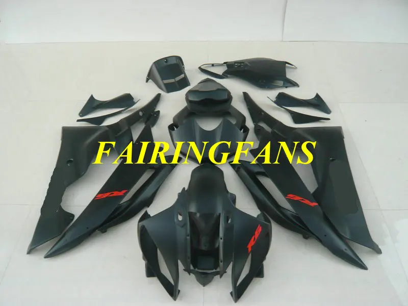 Литья под давлением обтекатель для YAMAHA YZFR6 06 07 YZF R6 2006 2007 YZF600 ABS Матовый Черный