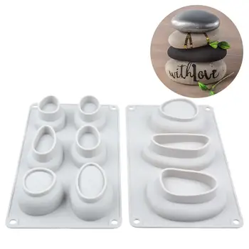 

Cobblestone Silicone Mold Concrete Flowerpot Mould Handmade Cement Holder Desktop Decoration
