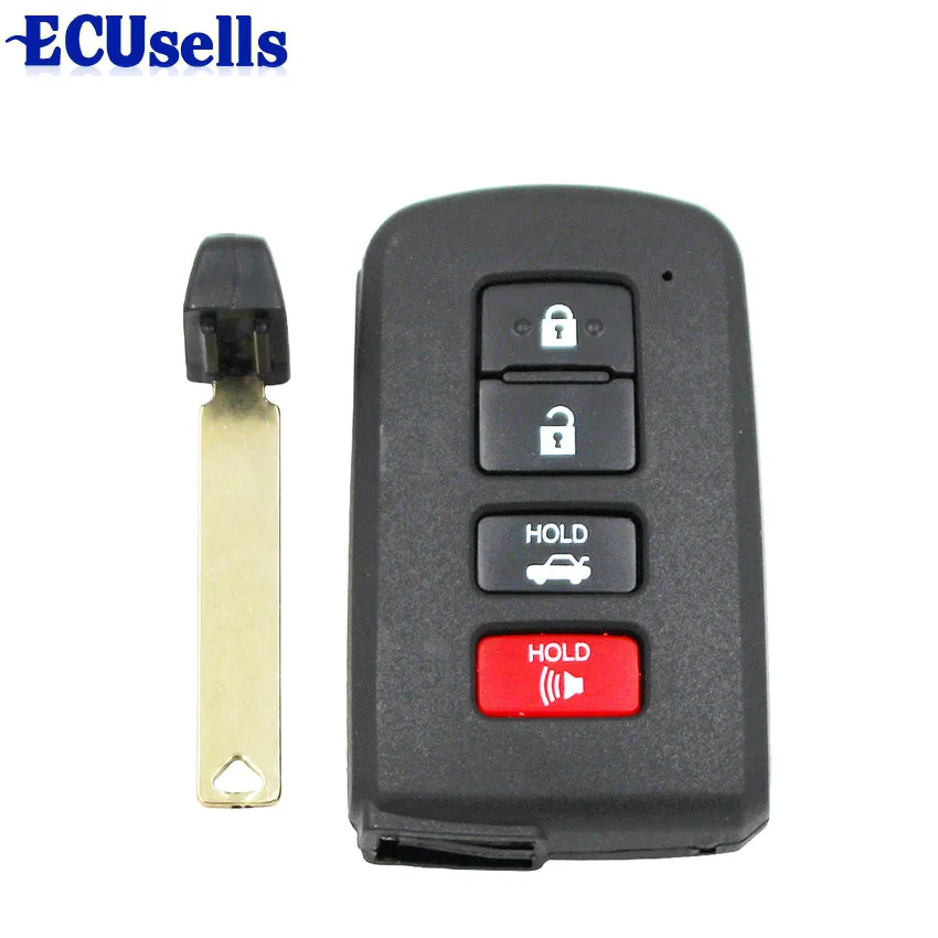 Новая замена 3+ 1 Кнопка смарт-пульт дистанционного ключа чехол Брелок 4 кнопки Автомобильный ключ крышка для Toyota Avalon Camry