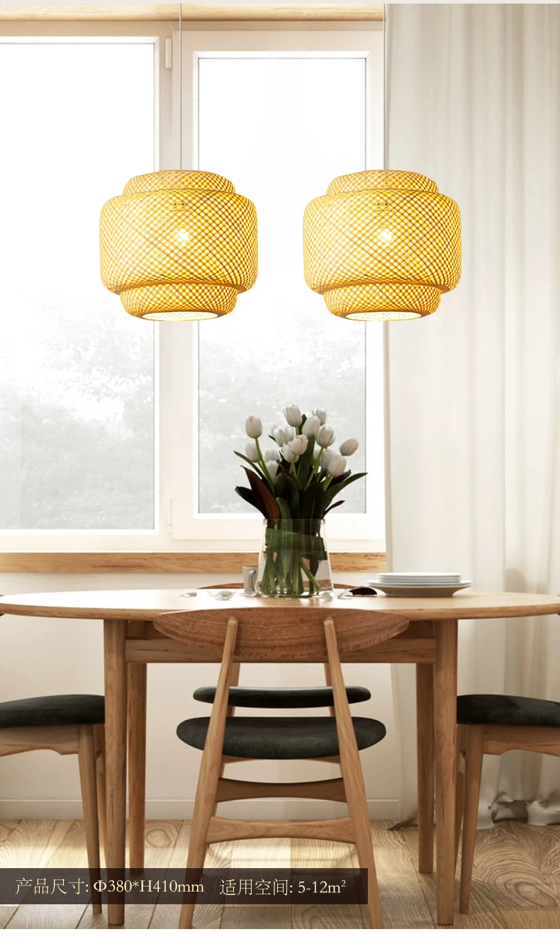 H898d372959e2412db90f185e3f53b5b5g Chinese Style Pendant Light Handmake Bamboo Hanging Lamps for Dining Room Living Room Decor Restaurant Loft Luminaire Hanglamp