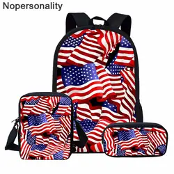 Nopersonality средний рюкзак для студентов Великобритания/США печать флага школьные сумки наборы для девочек мальчиков ортопедические школьные