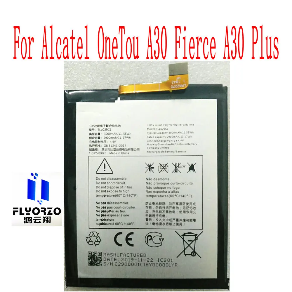 Оригинальный новый высококачественный аккумулятор 3000 мАч TLP029C1 для Alcatel OneTou A30 Fierce