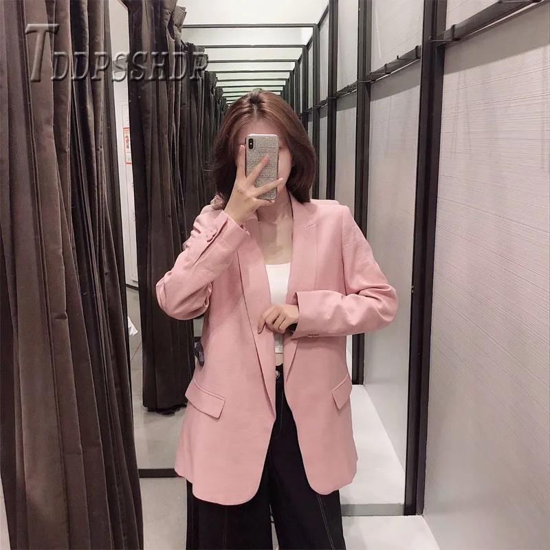 price cut  2019 Office Lady Lapel Women Coat Elegant Formal Autumn 3 Colors Can Choose Female Jacket
