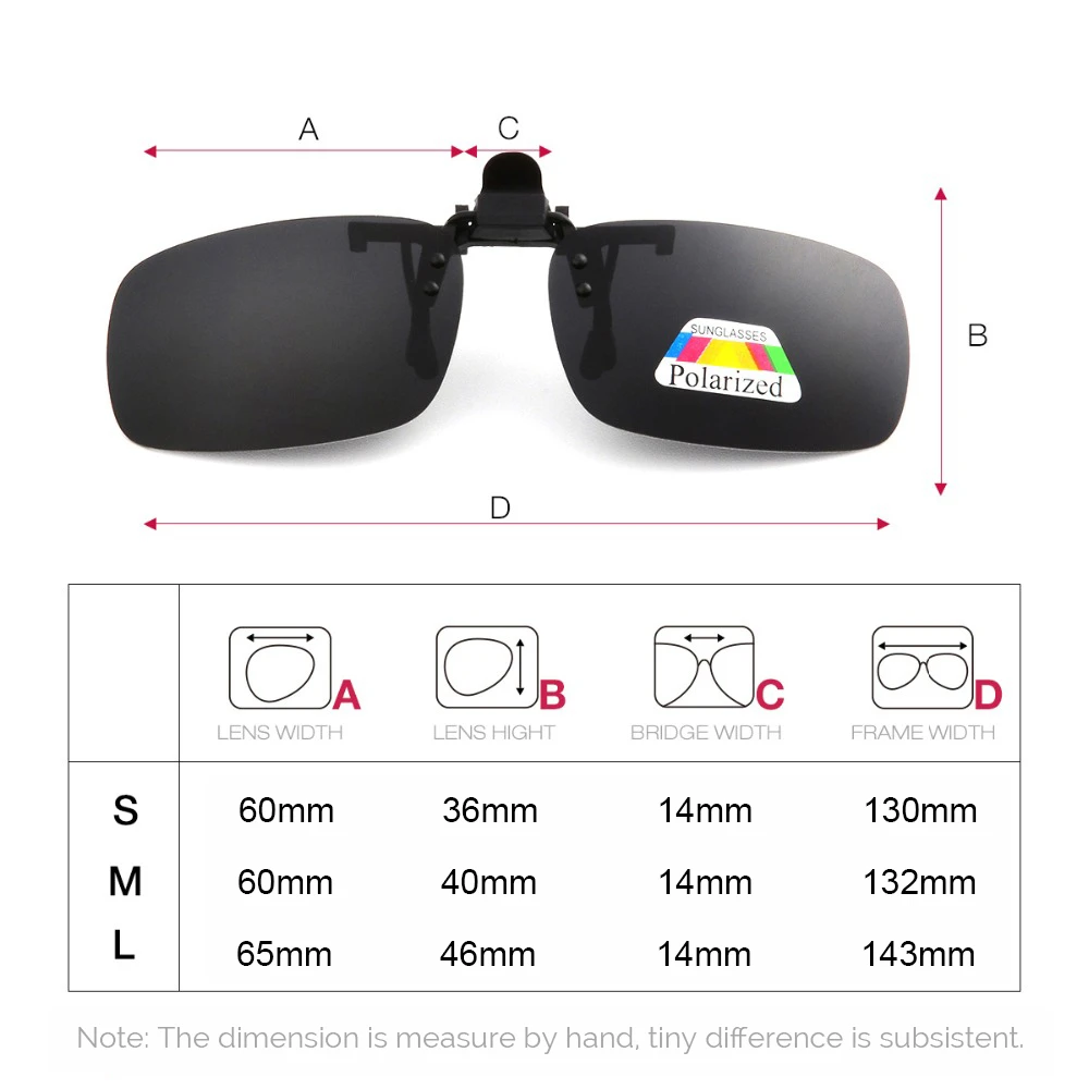 Ensomhed sweater Udgående VIVIBEE Men Polarized Flip Up Clip on Sunglasses Black Driving UV400 Women  Square S M L Goggles Night Vision Fishing Glasses - AliExpress