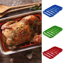 

Barbecue Mesh Mat Silicone Oven Grill Rectangular Insulation Drain Pad Reusable Heat Resistance Baking Bbq Kitchen Utensils