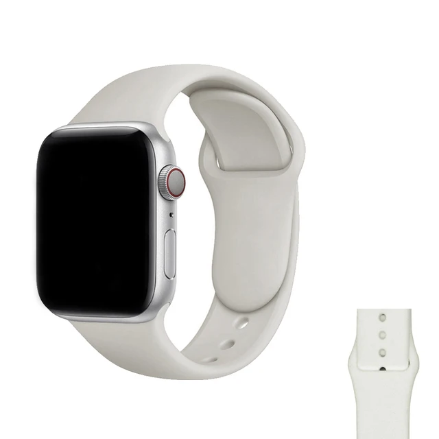 Silicone Strap For Apple Watch Band  7 41mm/45mm Series 6 SE 5 4 42mm/44mm Rubber Wristband iWatch 3 2 1 38/40mm Smart Bracelet 46