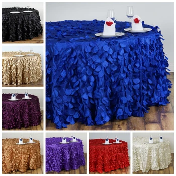 

Wholesale Price Taffeta Embroidered Tablecloth Round Rectangle Table Cloth For Wedding Event Decoration