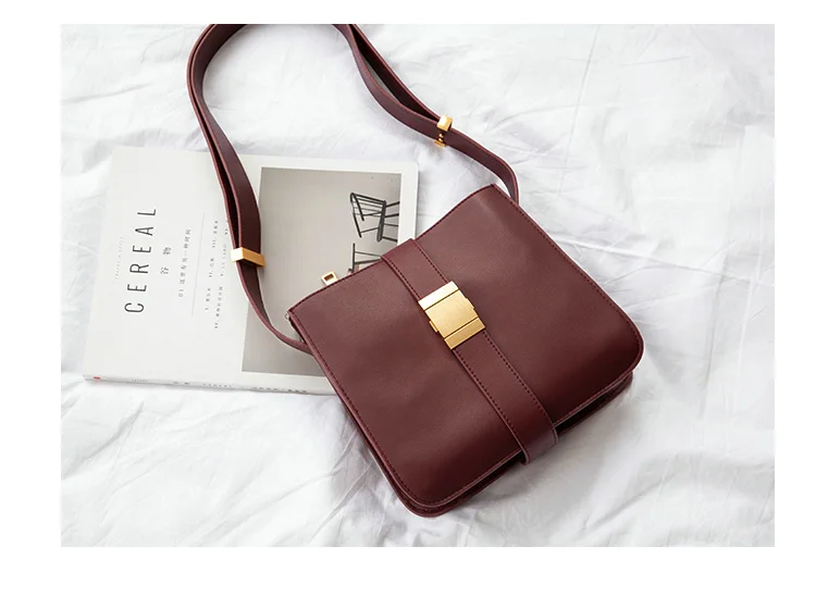 wide strap flap bags split leather shoulder bag for female solid high quality crossbody bags simple cowhide bag for women