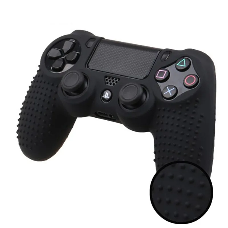 Black Для PS4 силиконовый чехол для контроллера Противоскользящий геймпад защитный чехол для sony playstation 4 ps4 DS4 Pro Slim - Цвет: Black