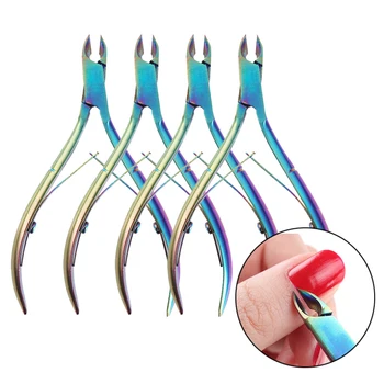 

Gradient Metal Nail Cuticle Nipper Cutter Colorful Clipper Scissor Dead Skin Remover Trimming Manicure Nail Art Tool