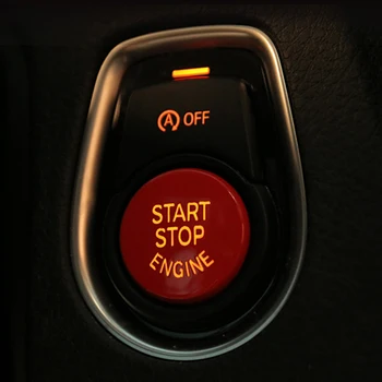 

Car Accessories Engine Start Stop Button Cover Frame Trim Red Blue Silver Interior Decoration for BMW 3 Series F30 2011-2019