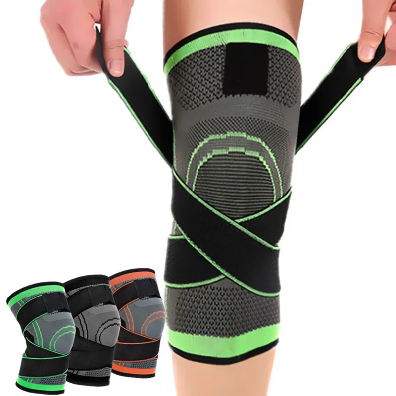 

WorthWhile 1PC Sports Kneepad Men Pressurized Elastic Knee Pads Support Fitness Gear Basketball Volleyball Brace Protector