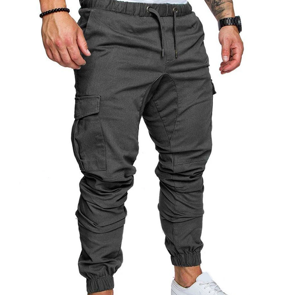 mens black cargo pants slim
