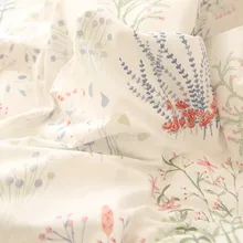 Сельский сломанный хлопок из четырех частей ткани пододеяльника ткани для простыней