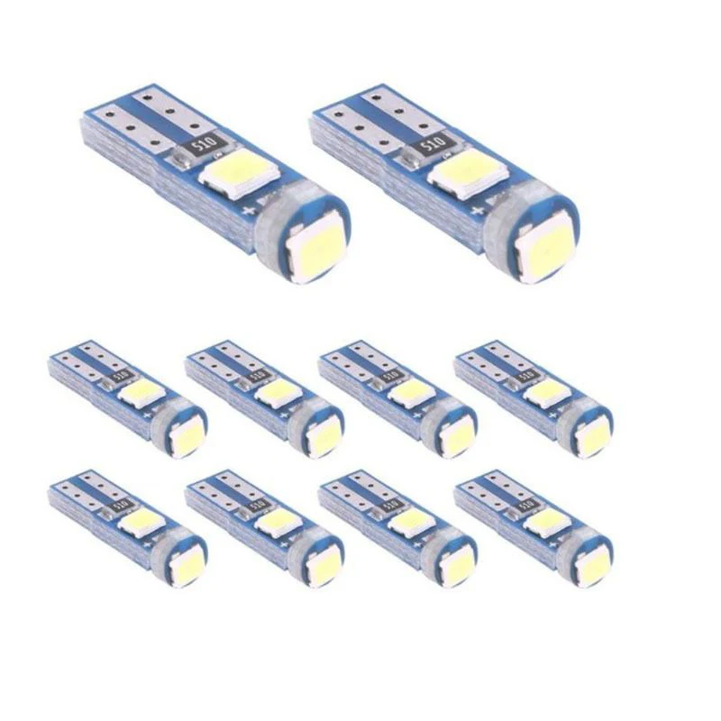 

20PCs T5 W1.2W 27 74 86 206 3SMD 3030 Car Interior Light Auto Side Wedge LED Dashboard Warning Indicator Gauge Instrument Bulb