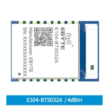 BLE5.0 nRF52832 Bluetooth מודול 4dbm סידורי כדי BLE SMD E104 BT5032A קרמיקה אנטנה אלחוטי משדר מודול