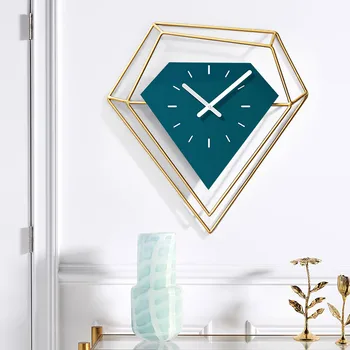 

Large Metal Wood Wall Clock Modern Design Designer Watch Home Decor for Living Room Decoration Corridor Art Sticker Merchanism