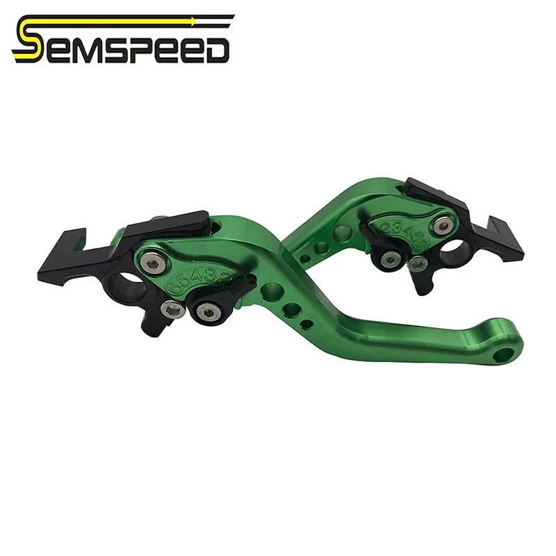 Рычаг сцепления тормоза Semspeed Мотоцикл CNC Алюминиевые Короткие тормозные рычаги для Honda ADV 150 adv 150 - Цвет: Green