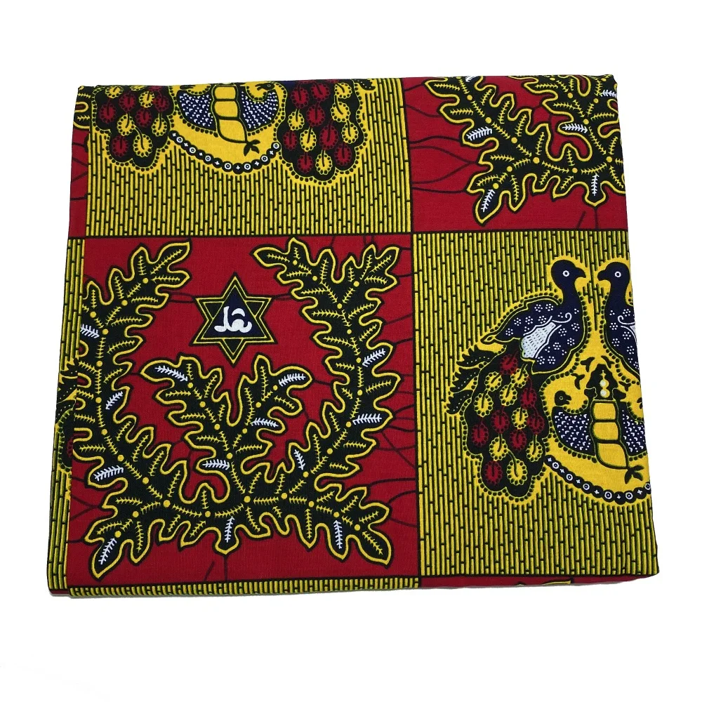 Holland real wax fabric high quality cotton Africa Nigeria Ghana style Ankara fabric African clothing wax print 6 yards