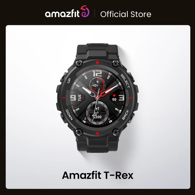 New 2020 CES Amazfit T rex T-rex Smartwatch Control Music 5ATM Smart Watch GPS/GLONASS 20 days battery life MIL-STD for Android 1