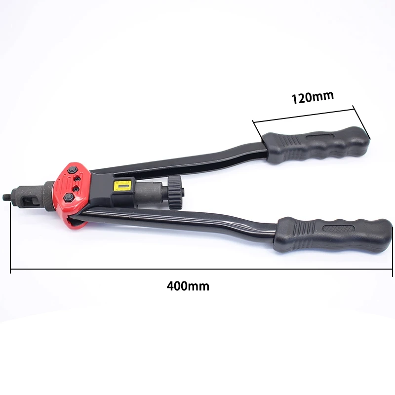 16 inch (400Mm) Heavy Duty Double Hand Manual Riveter Hand Riveting Tool Hand Rivet Nut M3/M4/M5/M6/M8/M10/M12