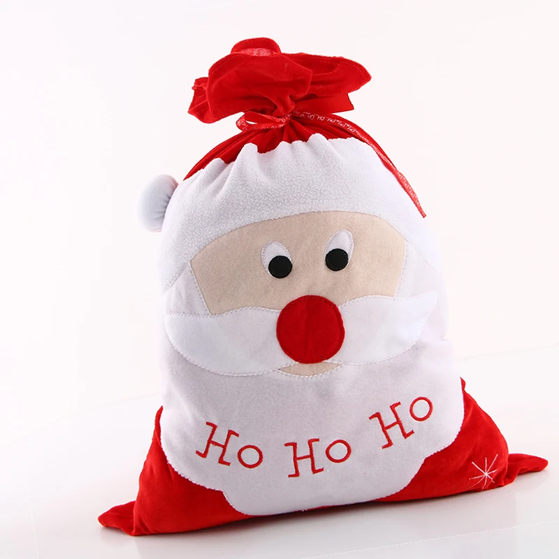 

1pc Christmas Gifts Candy Bags Santa Claus/ Black Belt Storage Bag Xmas Party Decor Durable Gift Bag