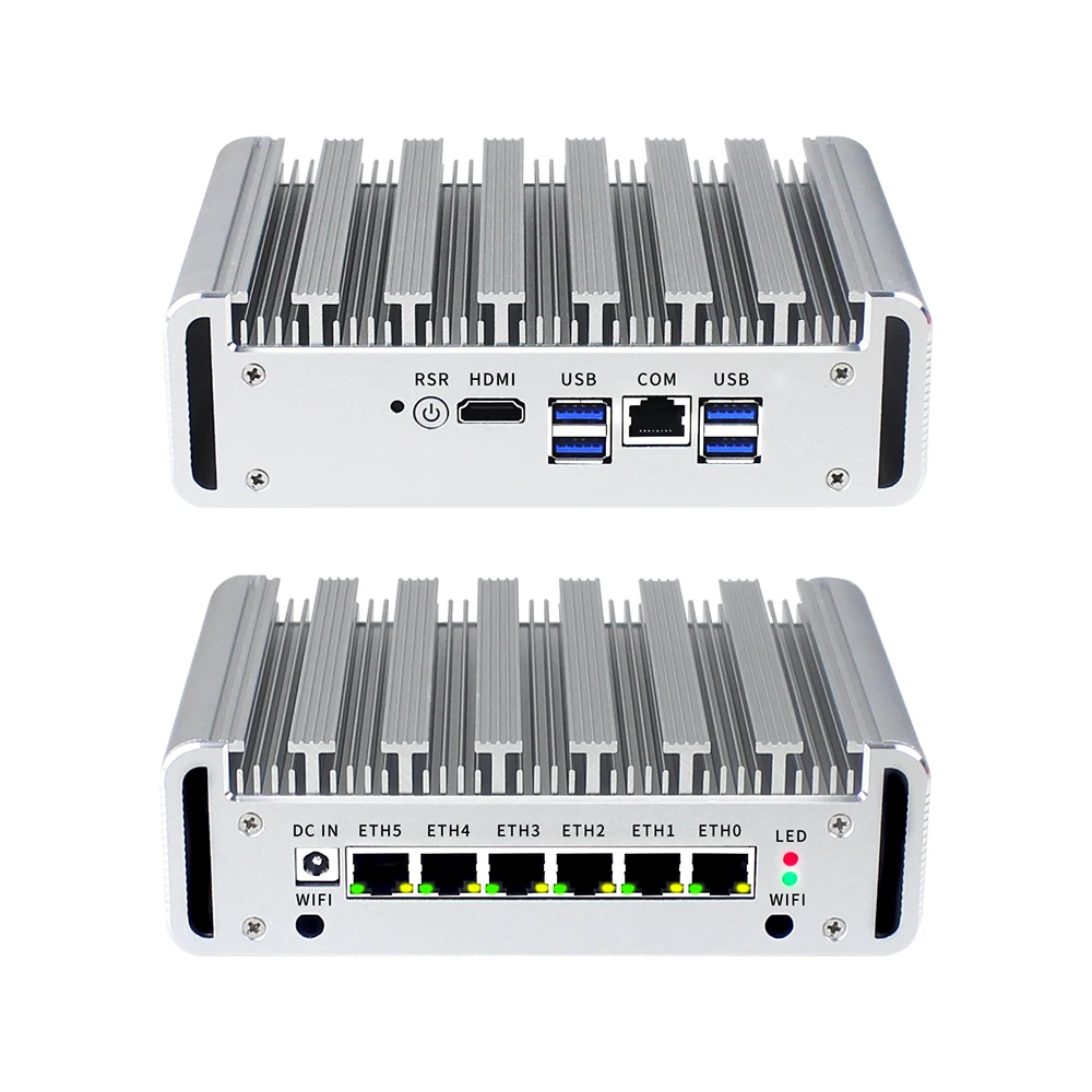 4205U 5205U I5-10210U I7 10510U I3 I5 6LAN DDR4 Firewall Pfsense mini pc Industrial computer X86 Openwrt Ubuntu Centos ddwrt