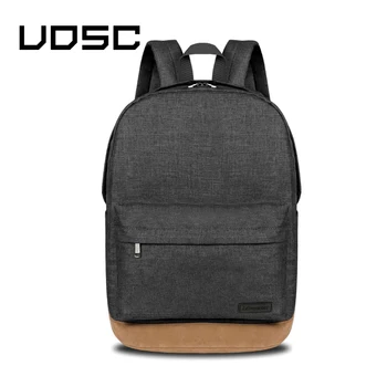 

UOSC Men Male Canvas Backpack Gray Casual Rucksacks 15inch Laptop Backpacks College Student School Bag Backpack Women Mochila