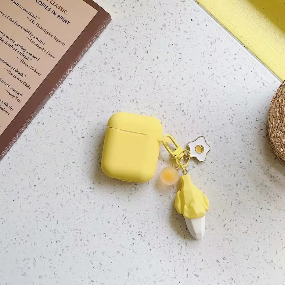 Banana Летний чехол для украшения фруктов, чехол для гарнитура для airpods, Чехлы мягкие силиконовые чехлы, чехол для наушников Bluetooth, чехол для Air Pods - Цвет: Banana