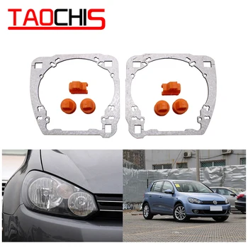 

Taochis Retrofit adapter frame Headlight Bracket for VW Volkswagen Golf 6 Hella 3R G5 5 Projector lens