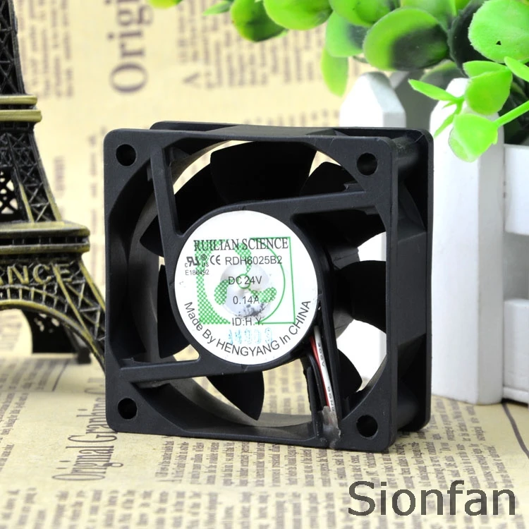 For RUILIAN SCIENCE 6025 RDH6025B2 24V 0.14A inverter cooling fan Test Working | Электроника