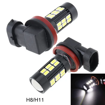 

2 Pcs H8 / H11 Led Fog Light Bulbs 12V 80W H8 H11 LED 6000K White Light Projector High Power Fog Driving Light Bulb for Cars
