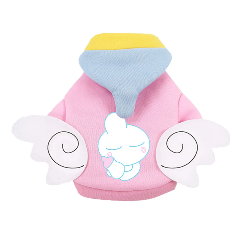 Зимняя одежда для собак, кошек, домашних животных, с капюшоном, трансформированное пальто, одежда для кошек, собак, одежда для бутылок, крылья, женская одежда для собак, ангела, 9m35