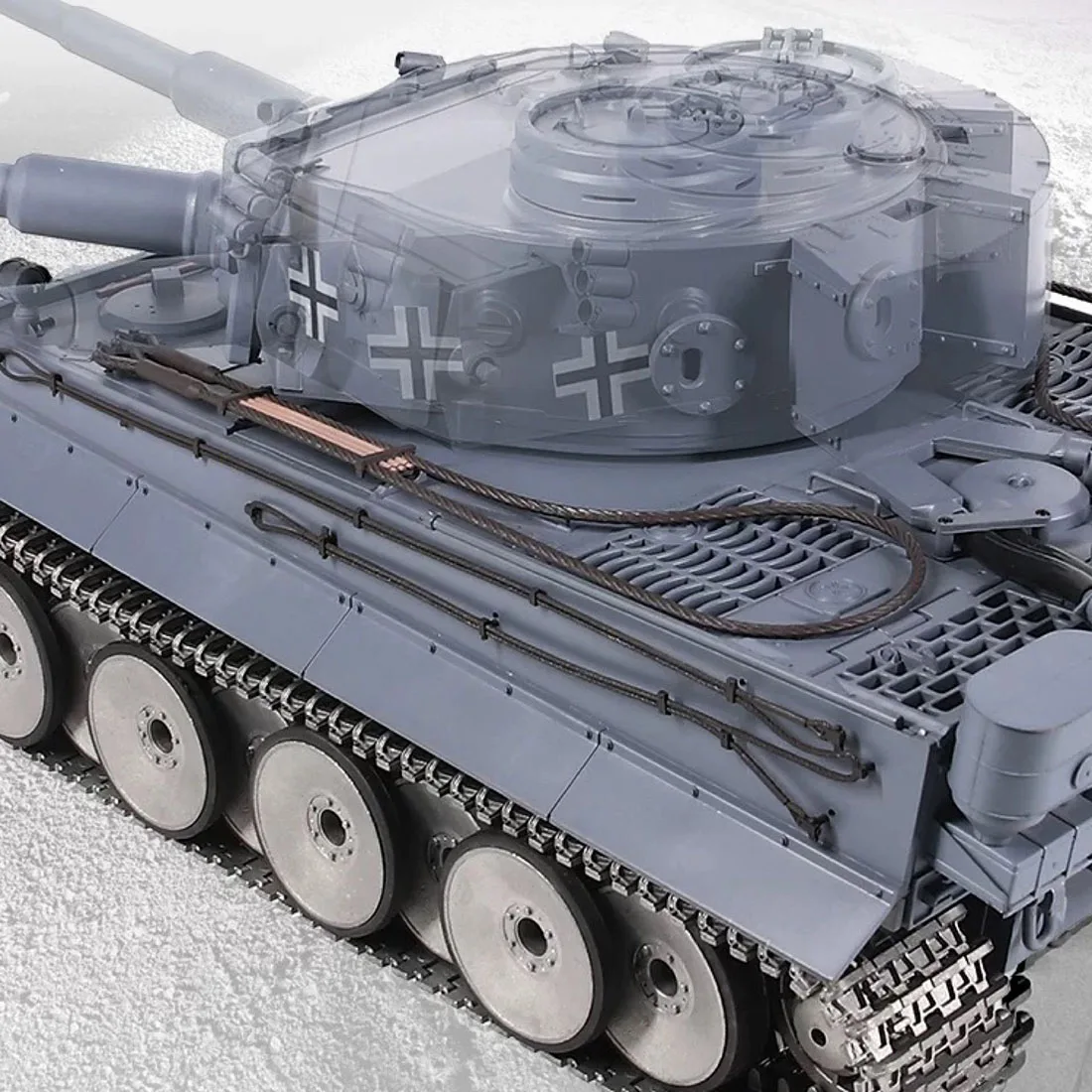 1:16 немецкий тяжелый танк Tiger 2,4G модель дистанционного управления Военный танк со звуковым дымовым эффектом-металлическая обновленная версия