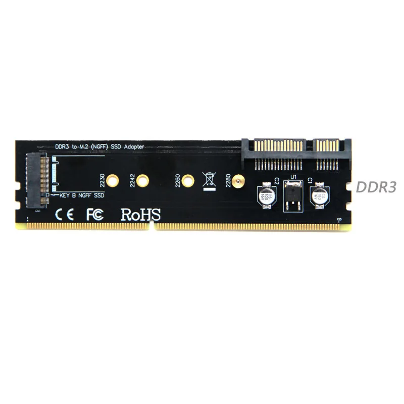 DDR3 DDR4 DDR2 для M2 ssd-адаптер M.2 NGFF B ключ карты расширения SATA 15Pin Мощность+ SATA 7Pin данных Порты и разъёмы Поддержка 2242 2260 2280 M.2 SSD - Цвет: Синий