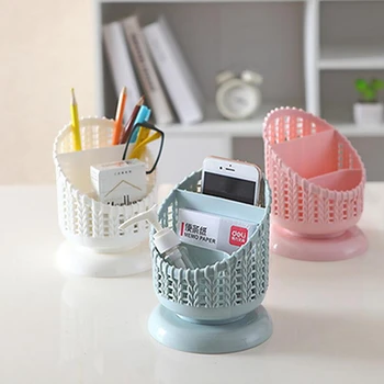 

Cute Rattan Plastic Student Pen Holder Home Large Capacity Solid Pencil Office Storage Box Student Pen Box