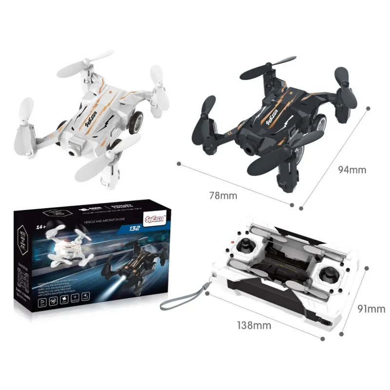 

2.4G Remote Control Mini Four-axis Pocket Aircraft Unmanned Aerial Vehicle Air Dual Purpose Coaster Aviation Model Toy