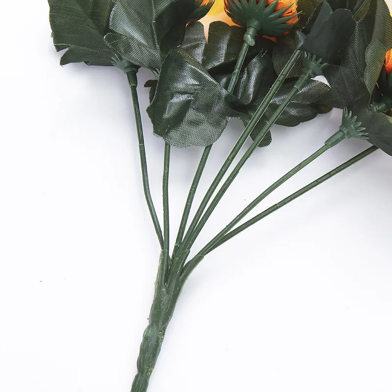 7 головок подсолнуха шелковые искусственные цветы букет для дома свадьбы