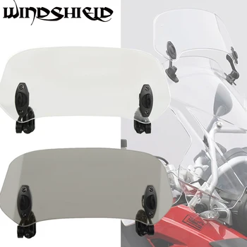 

motorcycle windshield For yamaha ktm susuki bmw aprilia vespa Adjustable Screen Windscreen Extension Spoiler Wind Air Deflector