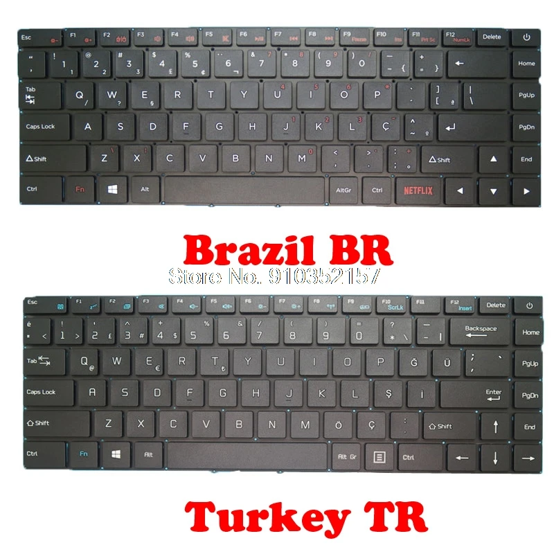 Laptop BR TR LA Layout Keyboard For Positivo Master N1240 Brazil Turkey Latin America NO Frame | Компьютеры и офис