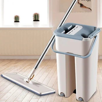 

Rotary Mop Magic Cleaning Mop Rotary Cleaning Microfiber Mop With Bucket Flat Squeeze Spray Mop Home Kitchen Floor Cleaning Tool