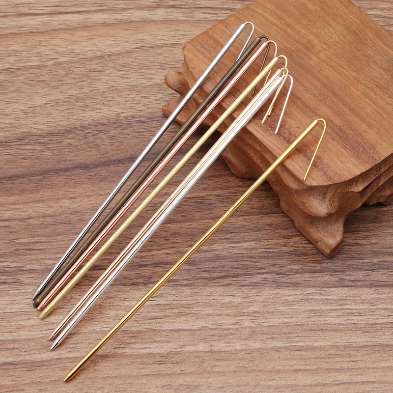 20pcs Copper Simple Hair Sticks Hair Bun Pins Hairwear Hairpins Head Pins DIY Women Lady Hair Jewelry Accessories