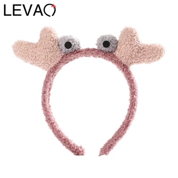 

LEVAO Christmas Lamb Headbands Bezel Turban Women Korean Hairbands Female Solid Cute Girls Hair Accessories Headwear Head Hoop