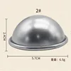 2pcs Semicircle Sphere Bath Mold Aluminium Alloy Bath Bomb Molds DIY Bathing Tool Salt Ball Homemade Crafting Gifts Mould 5