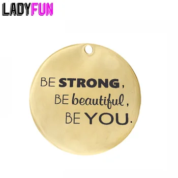 

Be Strong, Be Beautiful, Be You Charms Stainless Steel Motivational Gymnast Pendant Wholesale Jewelry Lots Handmade Accessories
