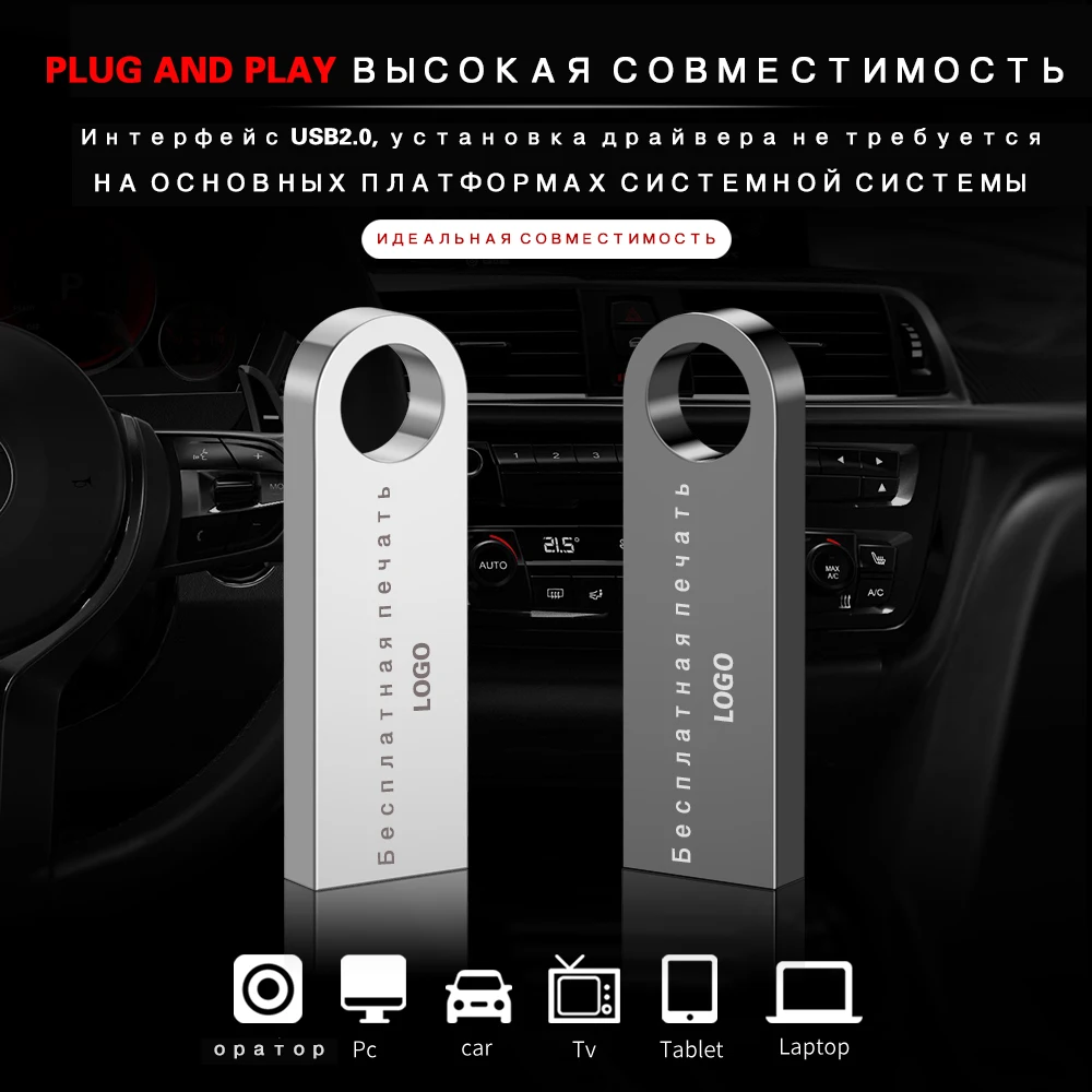 USB Flash Drive 32GB 128GB 8GB Pendrive 64GB Pen Drive 16GB Waterproof Metal U Disk 2.0 USB Flash Memory Stick Free custom LOGO (2)