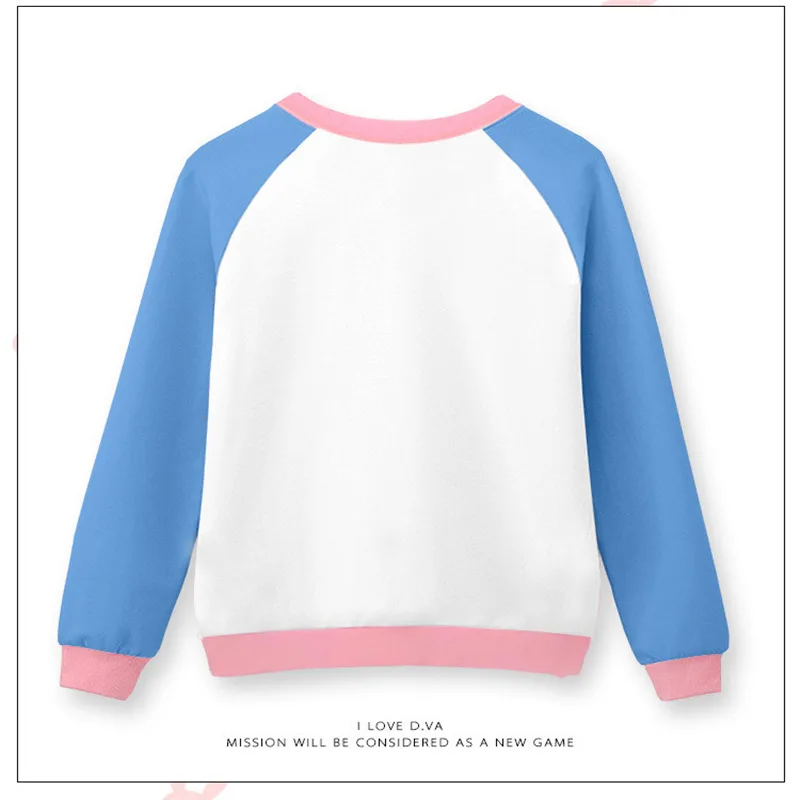 Горячая игра Overwatches D. va Crewneck Толстовка Осенняя Женская D. va с длинным рукавом хлопок Толстовка Косплей Хэллоуин костюм реквизит